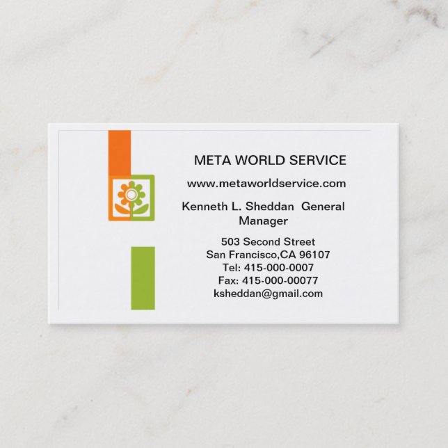 VCard QR-CODE Business Card (Front)