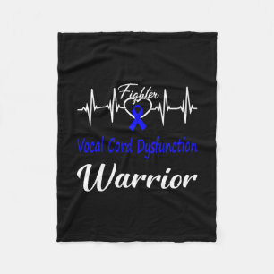 Vcd Awareness Warrior Heartbeat Fight Blue Ribbon Fleece Blanket