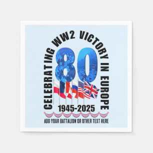 VE DAY 80th Anniversary Victory in Europe WW2 Napkin