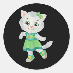 Vebyhogh Katerina Kitty Cat Toddlerkidsadults  Classic Round Sticker