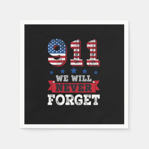 Vector 911 we will never forget t shirt napkin