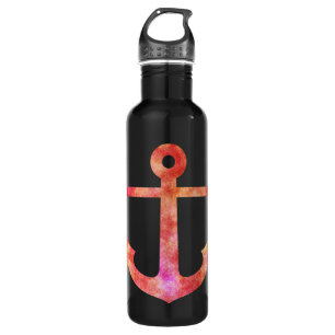 Vector Anchor with Watercolor Texture 710 Ml Water Bottle