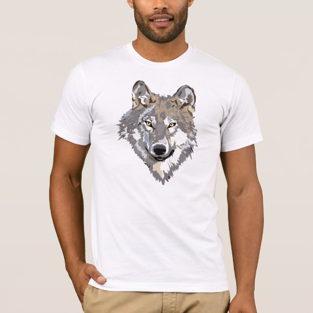 Vector Art Wolf in Profile T-Shirt (Front)