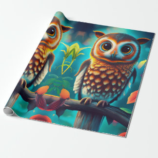 Vector collection with cartoon cute animal and fun wrapping paper