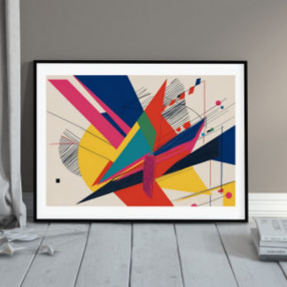 Vector Collision – A Retro-Futurist Composition Poster