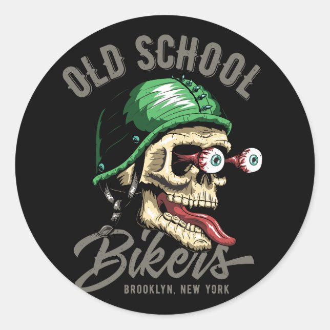 Vector dia de los muertos, day of the dead skull,  classic round sticker (Front)