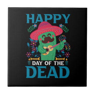 Vector dia de los muertos t-shirt design template tile