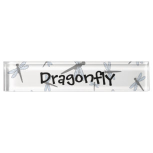 Vector Dragonfly Collage Nameplate