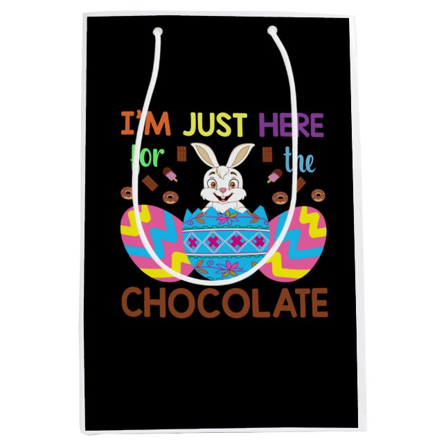 Vector easter day design medium gift bag (Front)