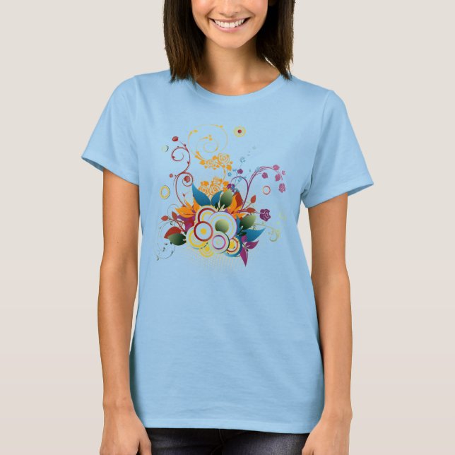 Vector floral design T-Shirt (Front)