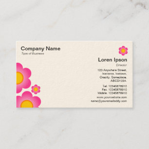 Vector Flower - (Cream Card) Business Card