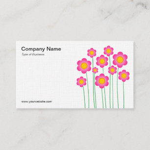 Vector Flowers III - (Linen) Business Card