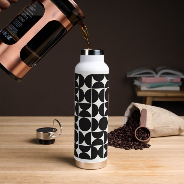 Vector geomatric pattern water bottle (Coffee (Rotated))