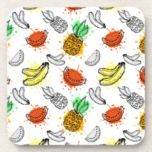 Vector Graphic Seamless Pattern Coaster