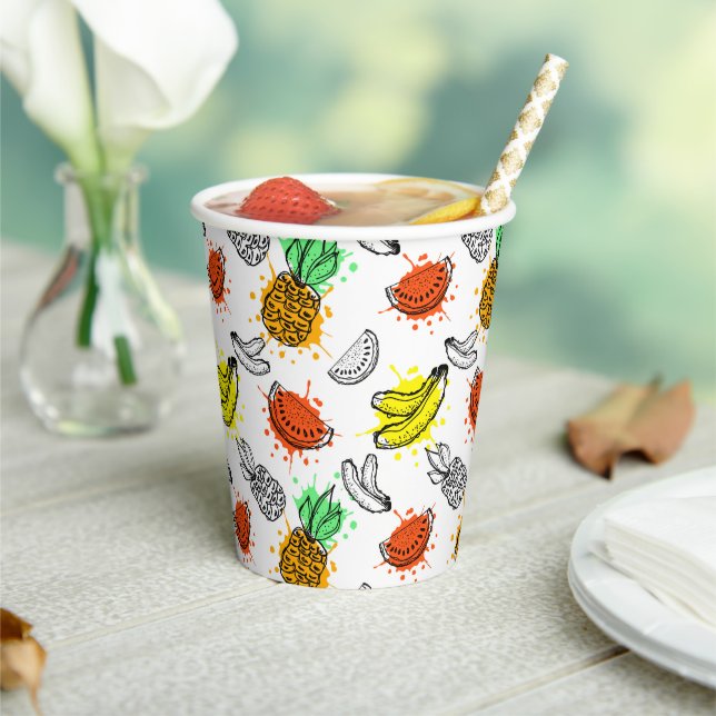 Vector Graphic Seamless Pattern Paper Cups (Insitu)