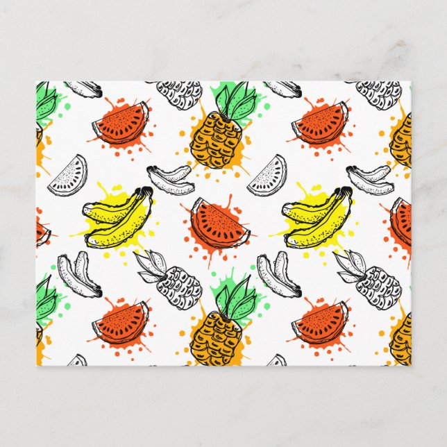 Vector Graphic Seamless Pattern Postcard (Front)