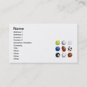 Vector Illustration of Sport Balls Business Card