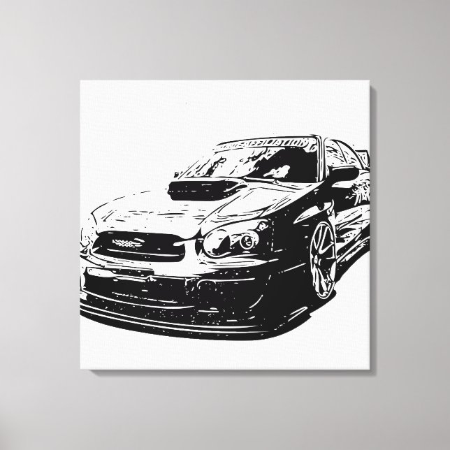 Vector Image Subaru Impreza Wrx Sti Canvas Print (Front)