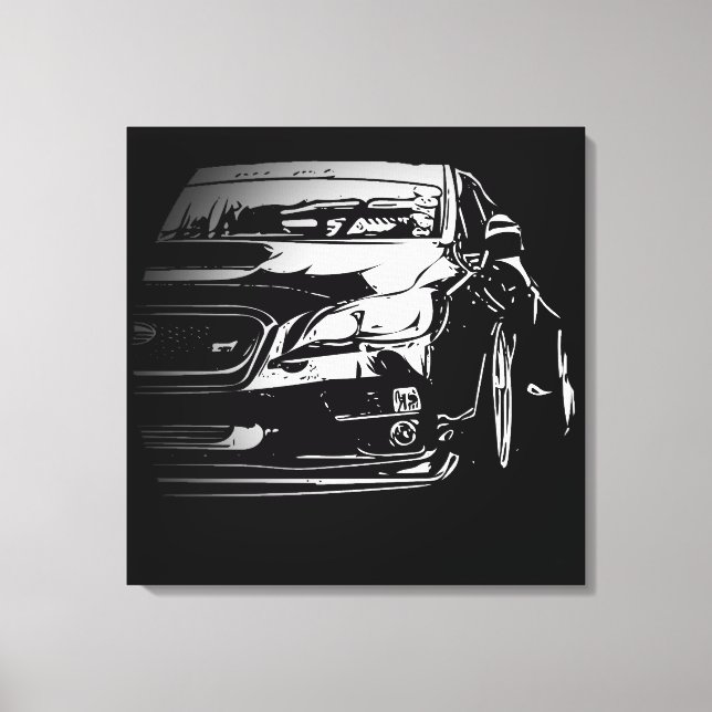 Vector Image Subaru Impreza Wrx Sti Canvas Print (Front)