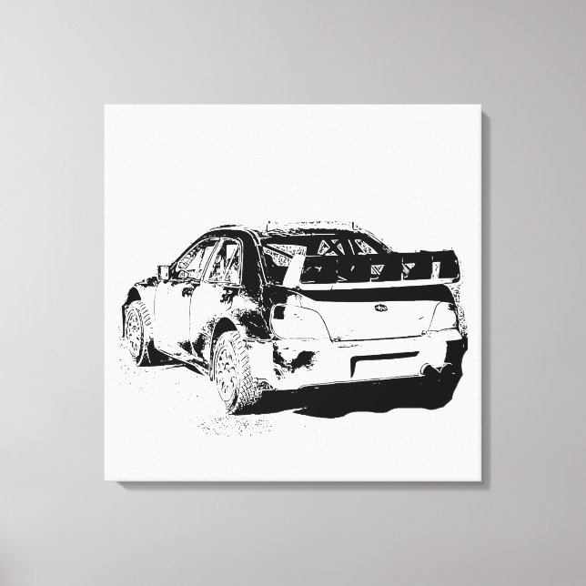 Vector Image Subaru Impreza Wrx Sti Rally Canvas Print (Front)