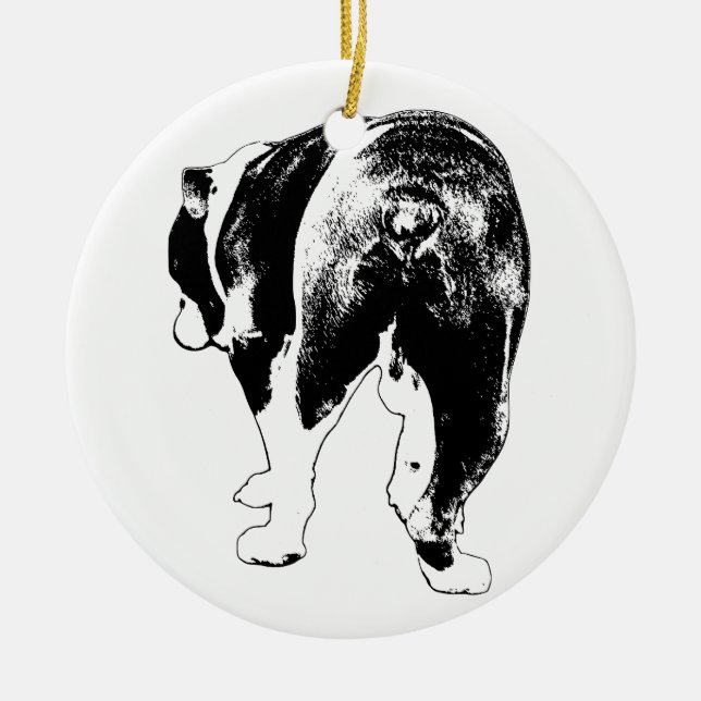 Vector Keepsake, Bulldog Tradition Ceramic Tree Decoration (Front)