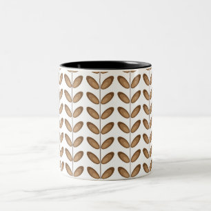 Vector Leaf Designs Two-Tone Coffee Mug