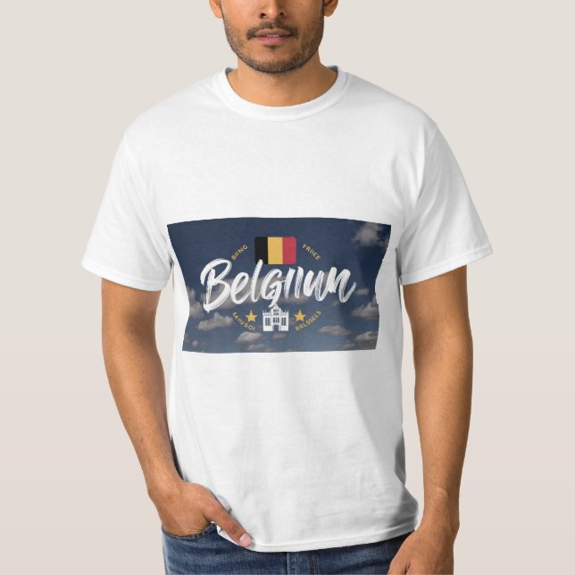 Vector logo for Belgium country, fridge magnet  T-Shirt (Front)