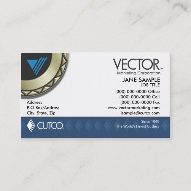 Vector Marketing Business Card (Front)