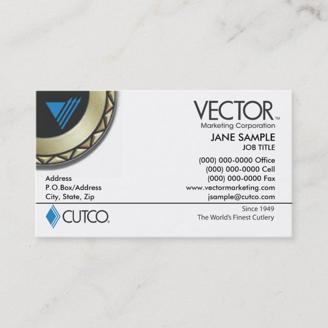 Vector Marketing Business Card (Front)