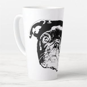 Vector Morning Pug Latte Mug