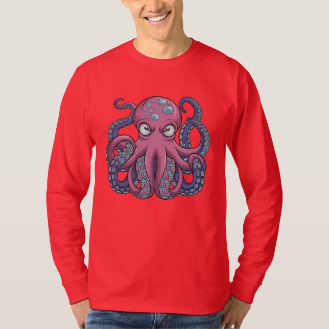 Vector Octopus Monster T-Shirt Design – Edo Ukiyo (Front)