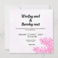 Vector Of Floral Wedding Invitation Card