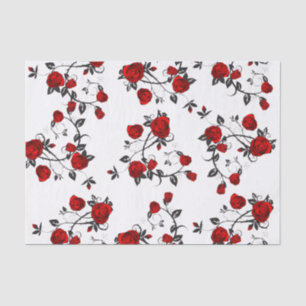 Vector roses at white, DIY, gift wrapping Tissue Paper