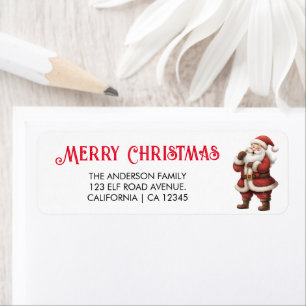 Vector Santa Claus Return Address