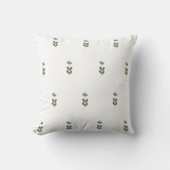  vector seamless botanical pattern with flowers in cushion (Front)