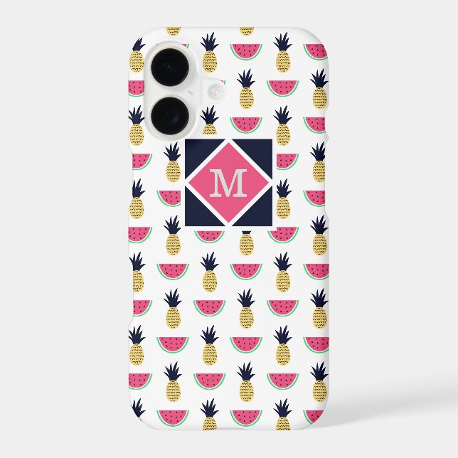Vector Seamless Pattern With Pineapple And (Back)