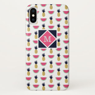 Vector Seamless Pattern With Pineapple And iPhone X Case