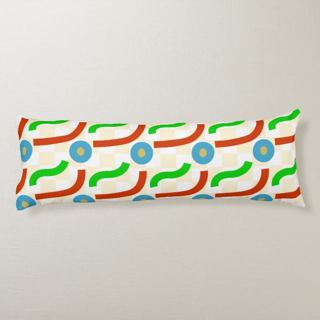 Vector shapes seamless pattern body cushion (Back)