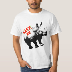 Vector Silhouette Rhino Save Me T-Shirt
