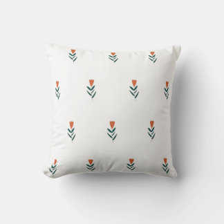 vector simple seamless botanical pattern with flow cushion