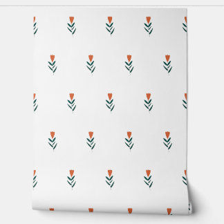 vector simple seamless botanical pattern with flow wallpaper