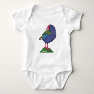 Vector takahe New Zealand Bird Baby Bodysuit