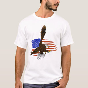 Vector vector american eagle against usa flag T-Shirt