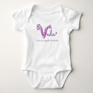 Veda girls name & meaning V monogram shirt