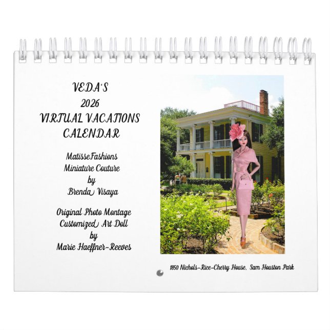 Veda's Virtual Vacations in MatisseFashions 2026 Calendar (Cover)