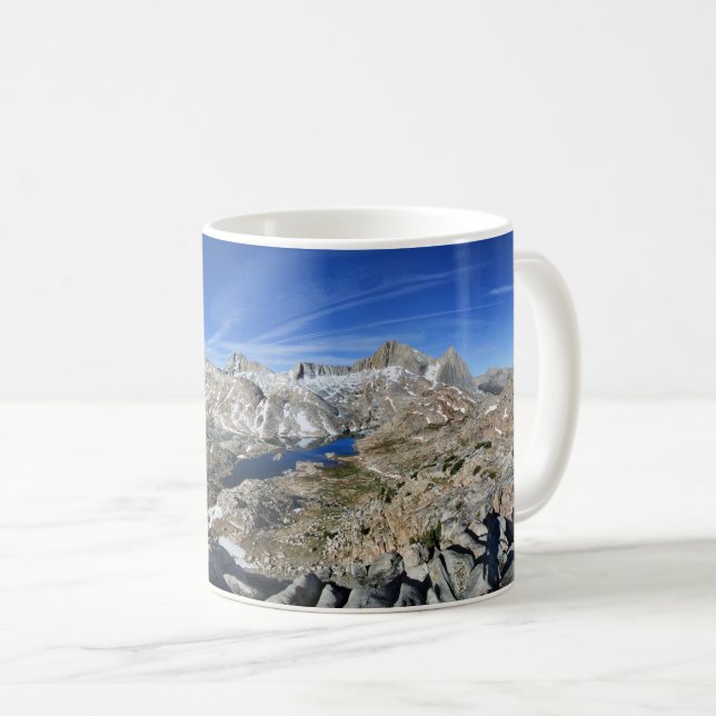 Vee Lake from High Above - Sierra Coffee Mug (Front Right)