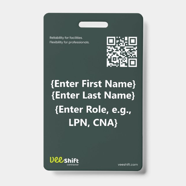 VeeShift ID Badge (Front)