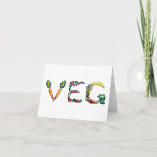 "Veg" Blank Inside Notecards