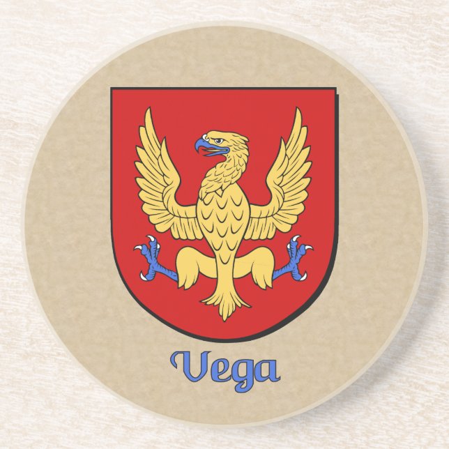Vega Heraldic Shield Coaster (Front)