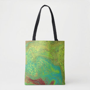 Vegabond Dreams 1 Unique Green Abstract Tote Bag